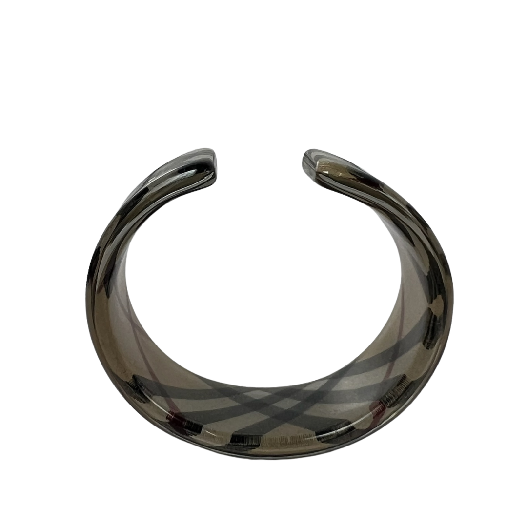 BURBERRY Bracciale manchette in plexiglass stampa check