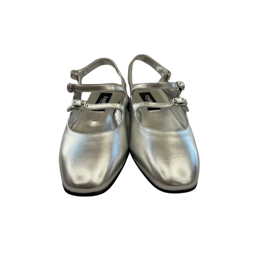 CAREL Paris Scarpa slingback in pelle argento