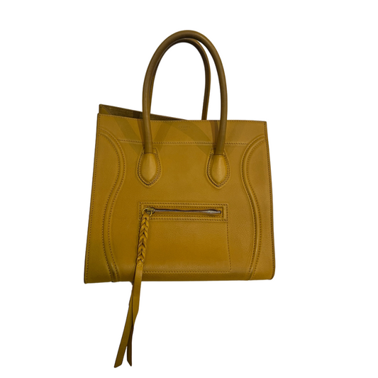 CELINE Borsa in pelle giallo ocra grande