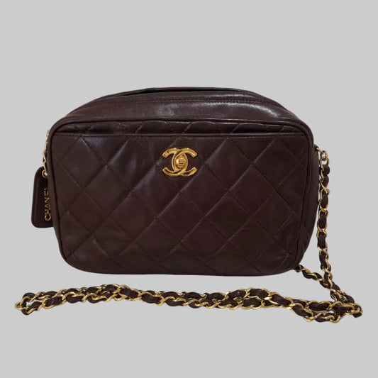 CHANEL Vintage Camera Bag marrone