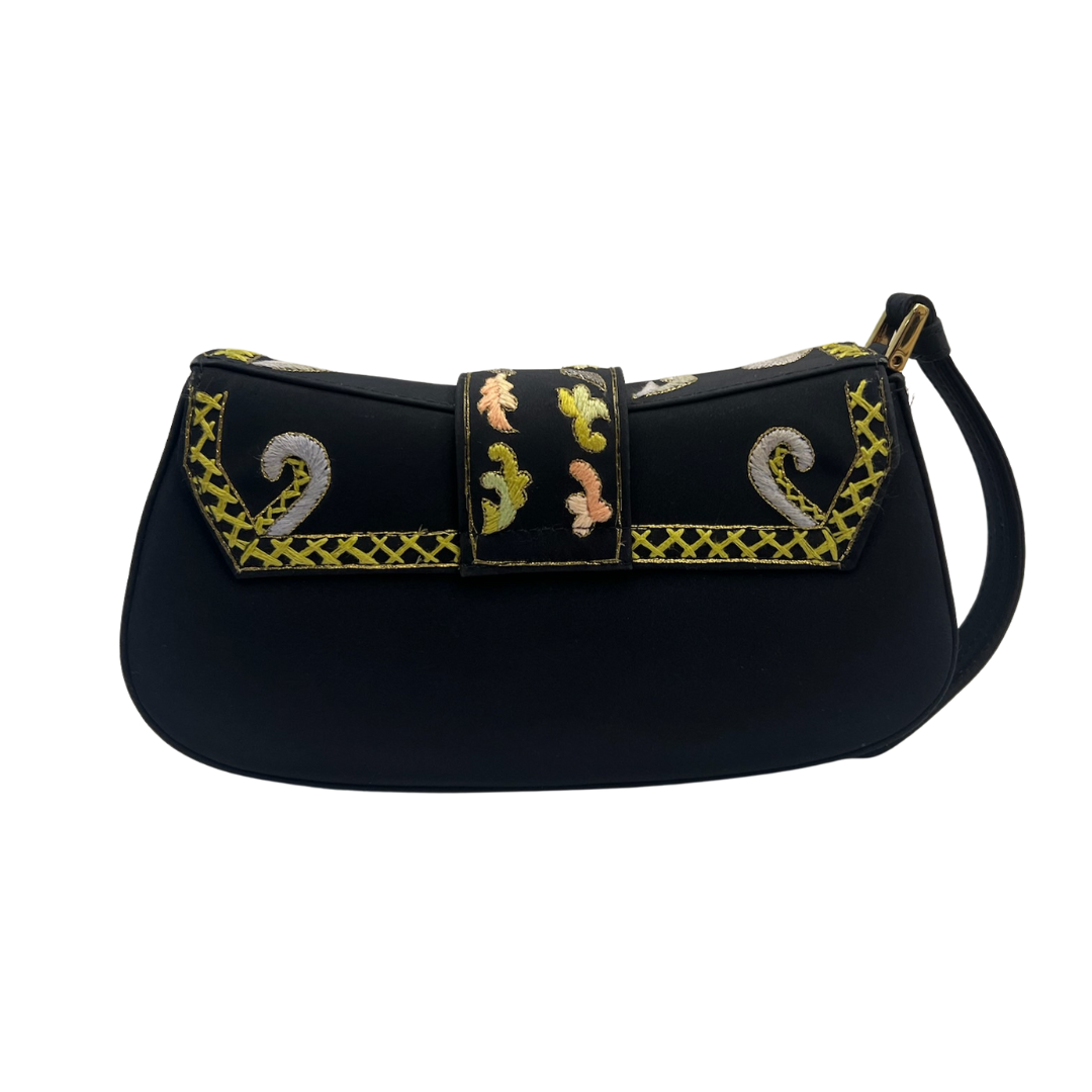 CHRISTIAN DIOR Borsa pochette ricamata a fiori