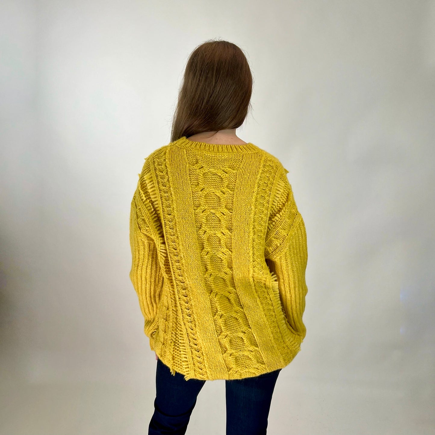 STELLA MC CARTNEY Maxi pull in lana e cashmere giallo