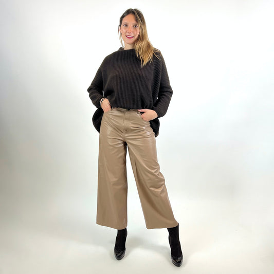 DESA NINETEENSEVENTYTWO Pantaloni in pelle tortora