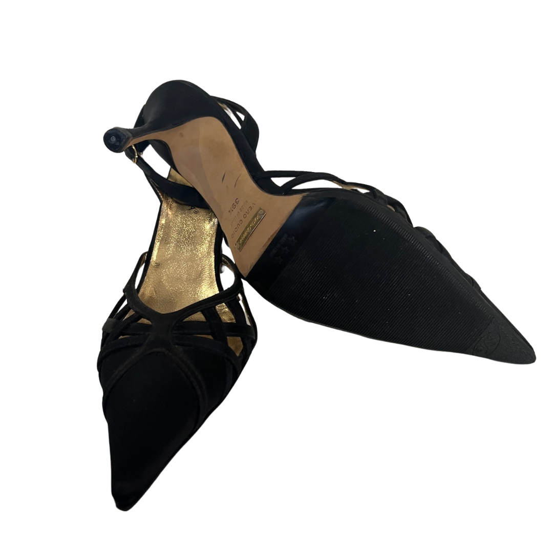 DOLCE & GABBANA Scarpa decolté in raso nero