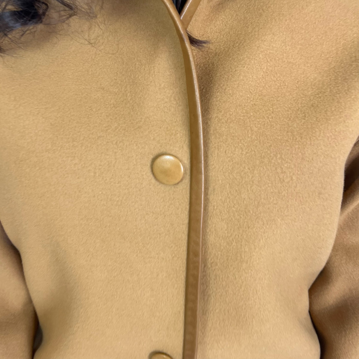 CHLOE' Caban Vintage nocciola con profili in pelle
