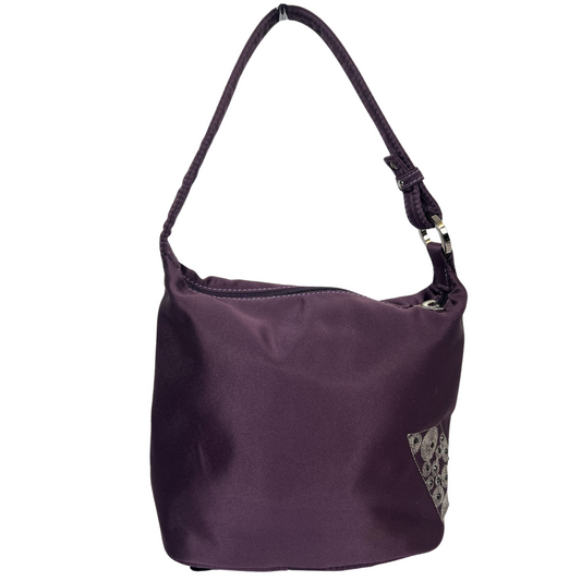 EMPORIO ARMANI Borsa in satin viola prugna