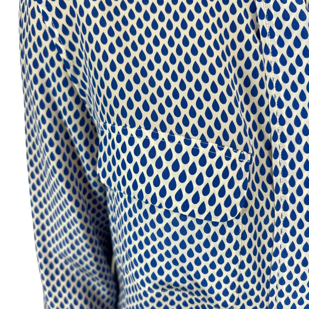 EQUIPEMENT Camicia in seta con gocce blu