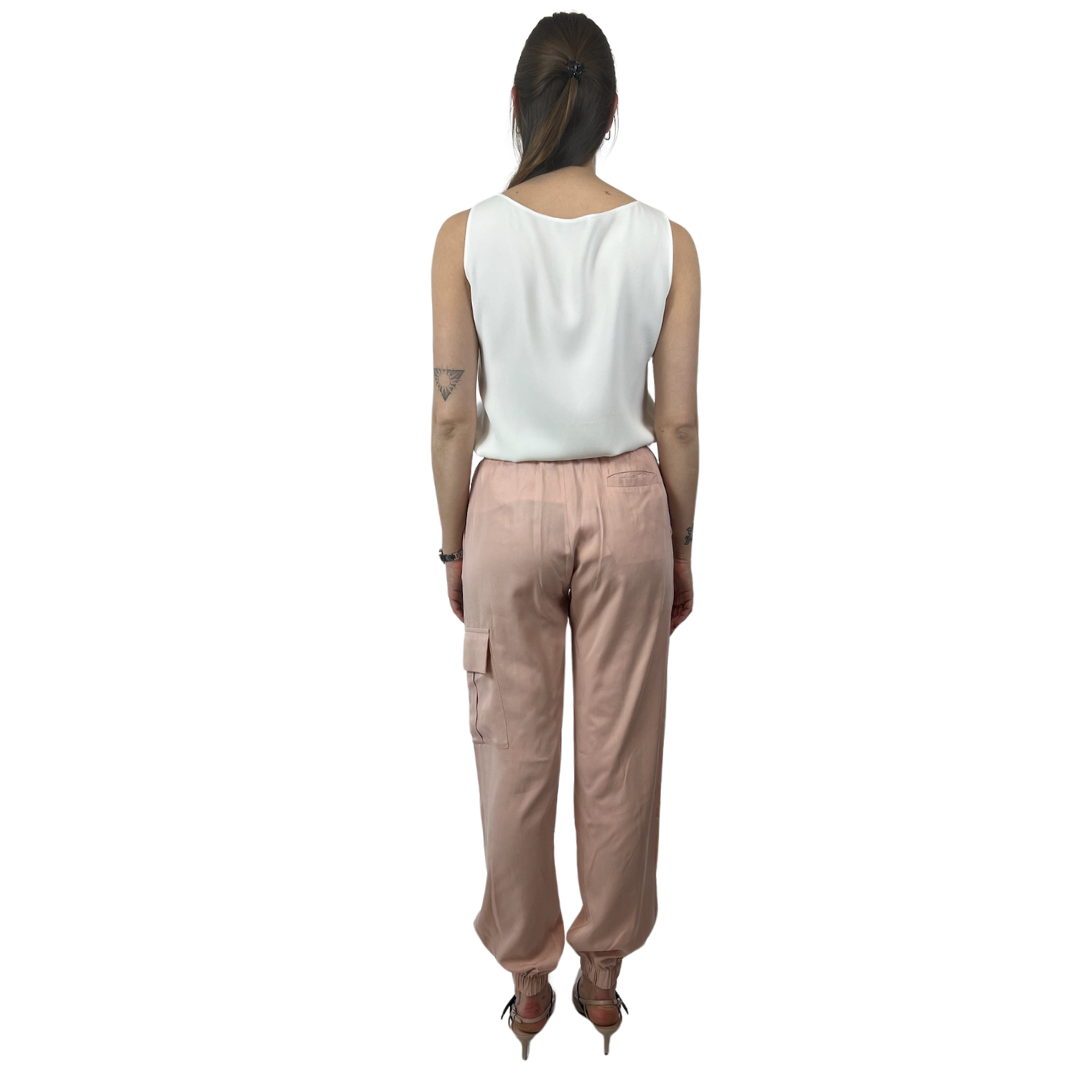 FORTE DEI MARMI COUTURE Pantaloni cargo rosa cipria