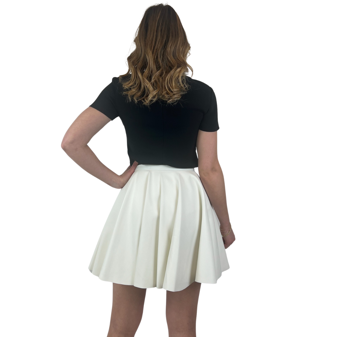 GIAMBA Gonna bianca in ecopelle