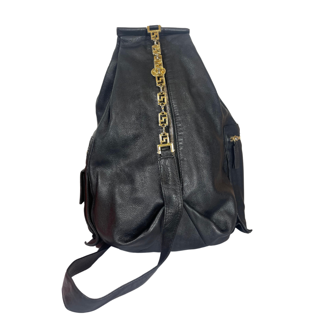 Borsa zaino sales in pelle nera