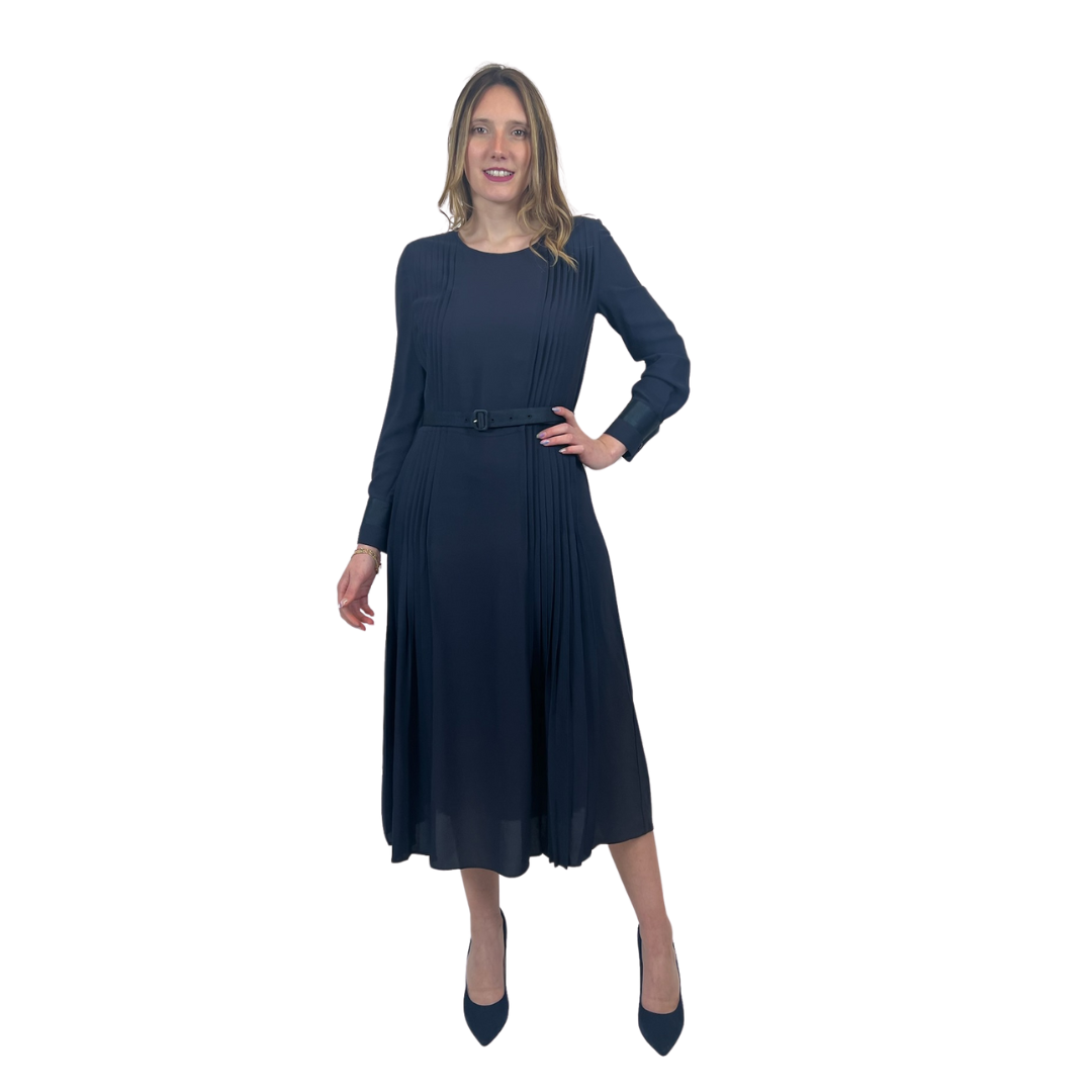 GIORGIO ARMANI Abito lungo in seta blu