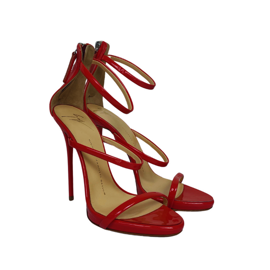 GIUSEPPE ZANOTTI DESIGN Sandalo corallo in vernice