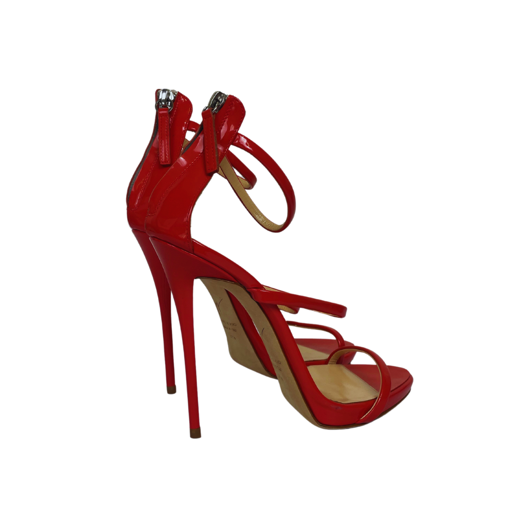 GIUSEPPE ZANOTTI DESIGN Sandalo corallo in vernice