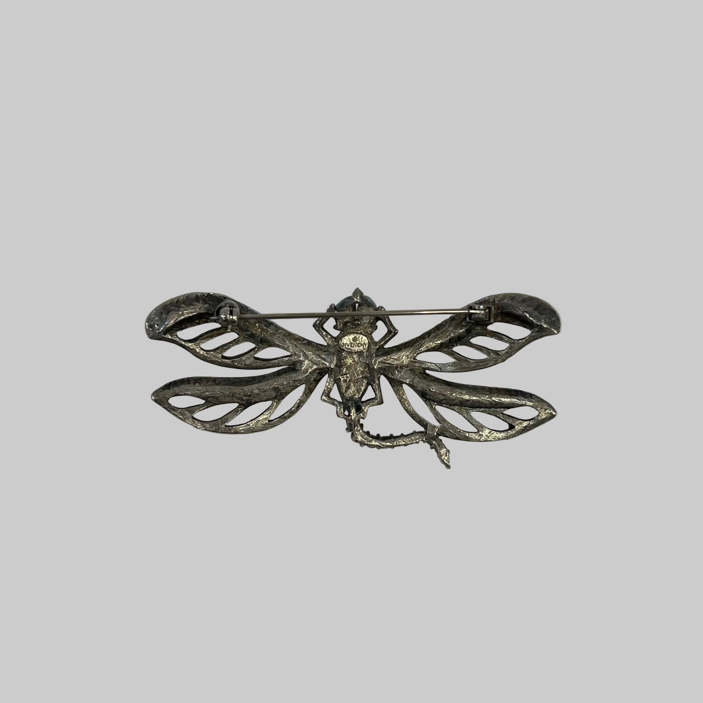 GIVENCHY Spilla vintage in argento a forma di libellula
