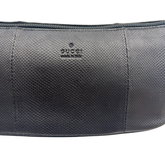 GUCCI Borsa pochette rettangolare in pelle nera