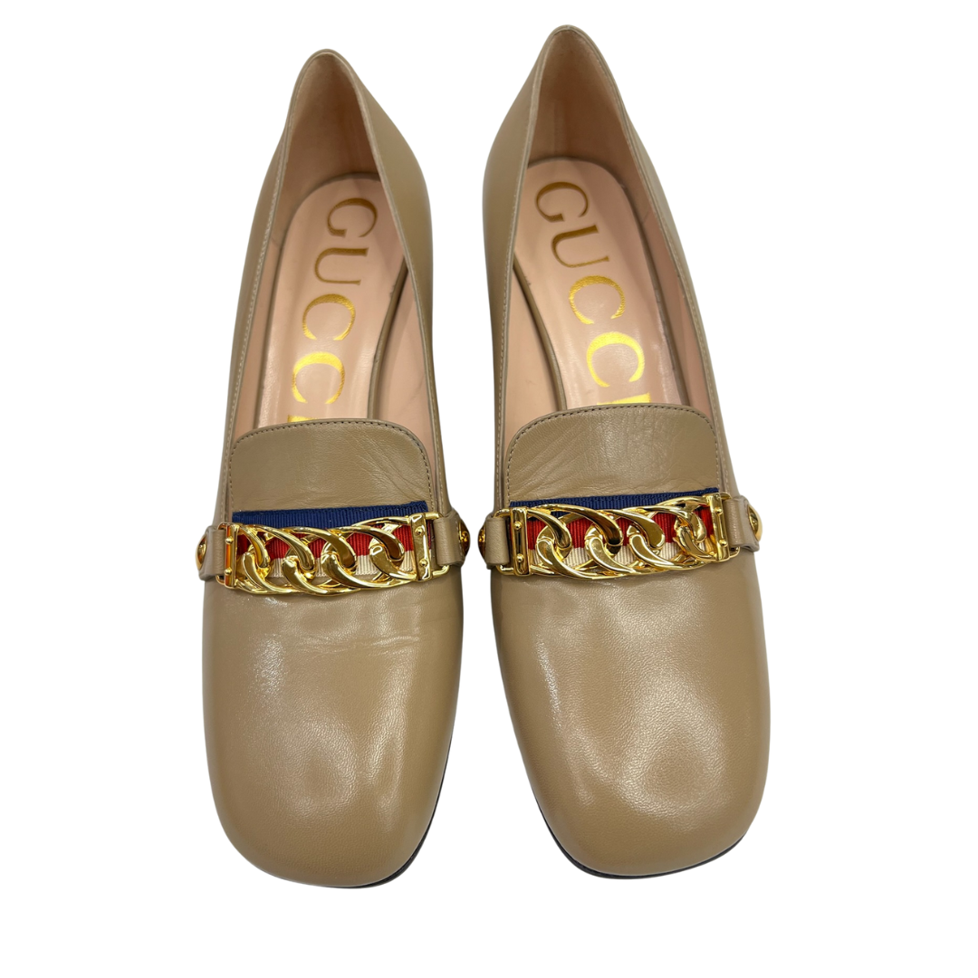 GUCCI Scarpa mocassino color nude