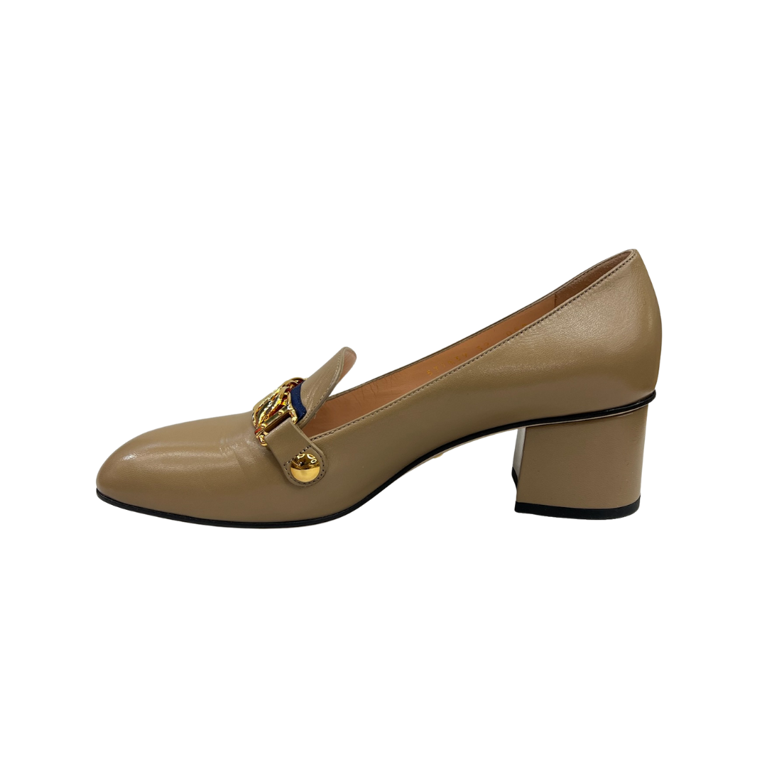 GUCCI Scarpa mocassino color nude