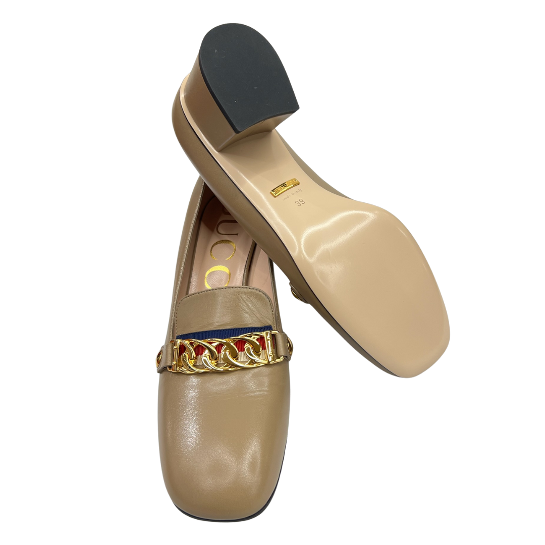 GUCCI Scarpa mocassino color nude