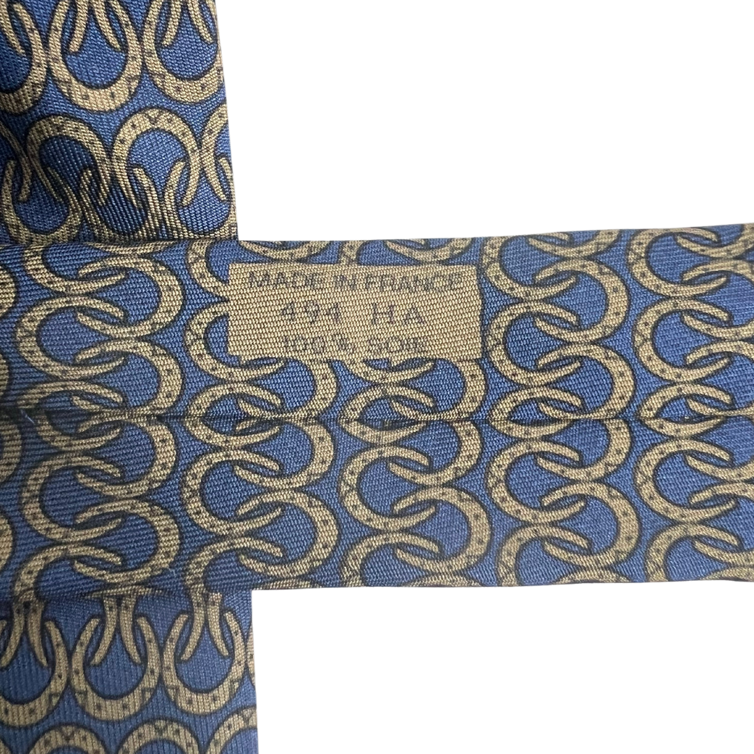 HERMES Cravatta con ferri di cavallo