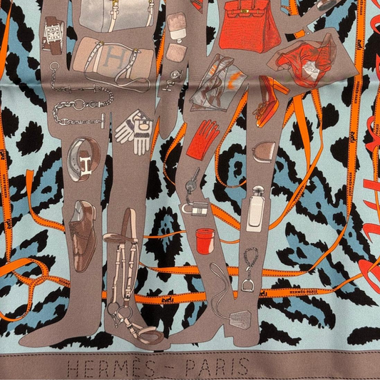 HERMES Foulard carrè Madame Monsieur