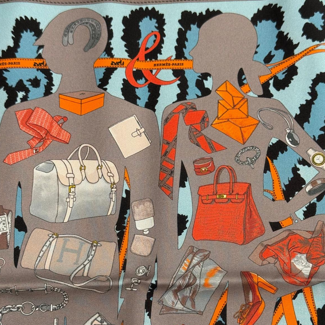 HERMES Foulard carrè Madame Monsieur