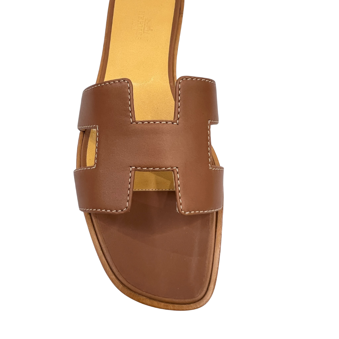 HERMES Sandalo Oran cuoio