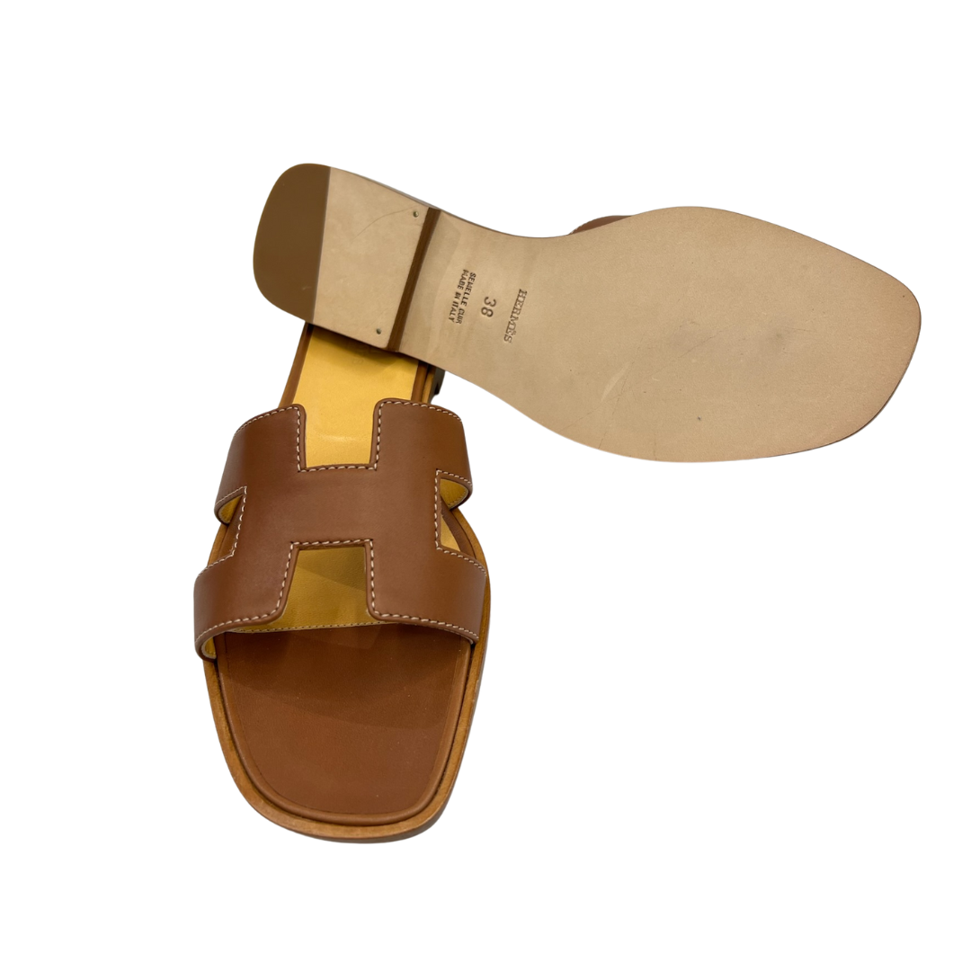 HERMES Sandalo Oran cuoio