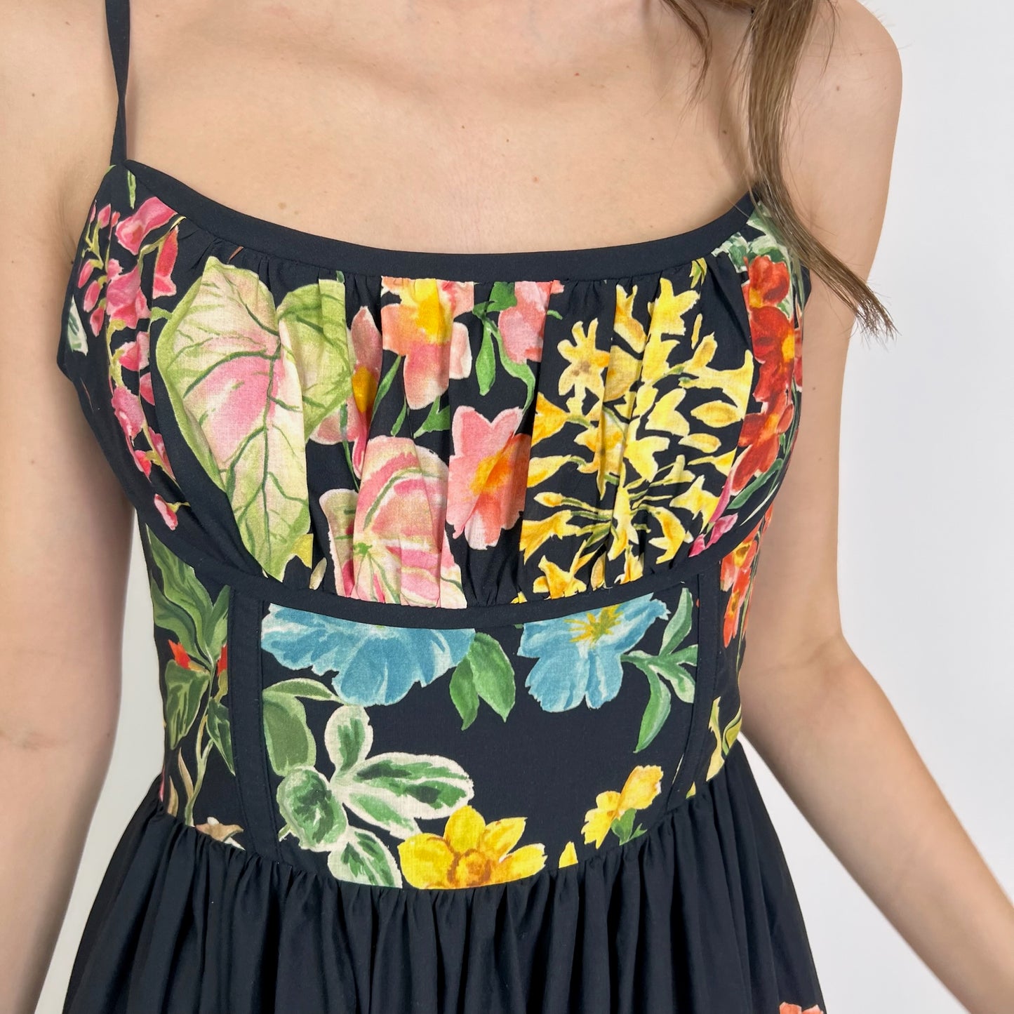 LAVI COUTURE Abito Tarantè nero fiorato