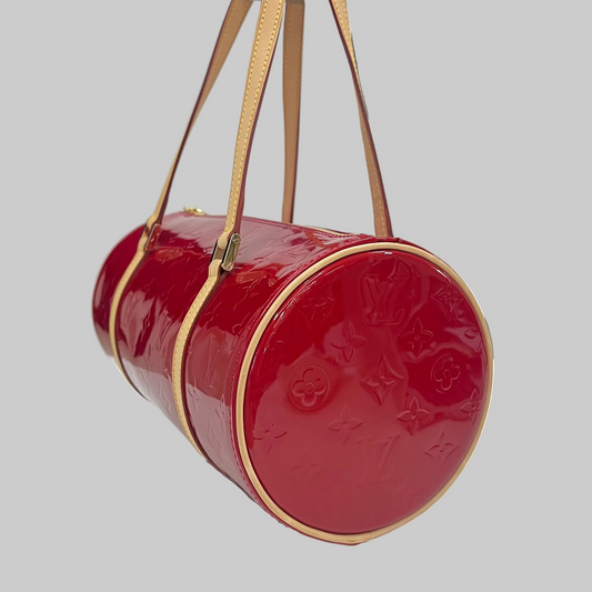LOUIS VUITTON Borsa "Papillon" in vernice rossa