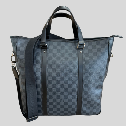 LOUIS VUITTON Borsa "Tadao" in damier graphite
