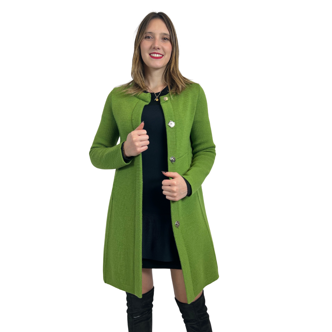MAGLIERIA SARTORIALE Cappotto verde mela