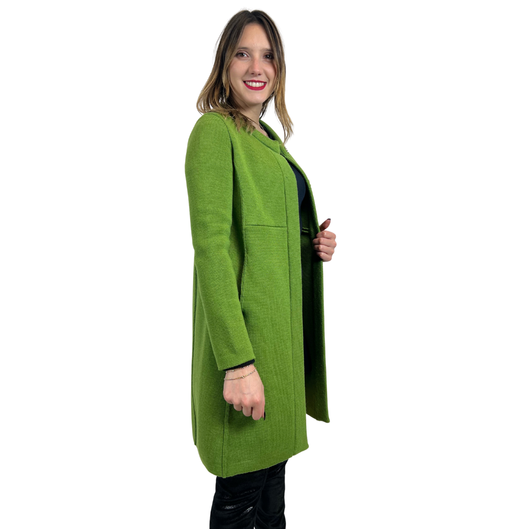 MAGLIERIA SARTORIALE Cappotto verde mela