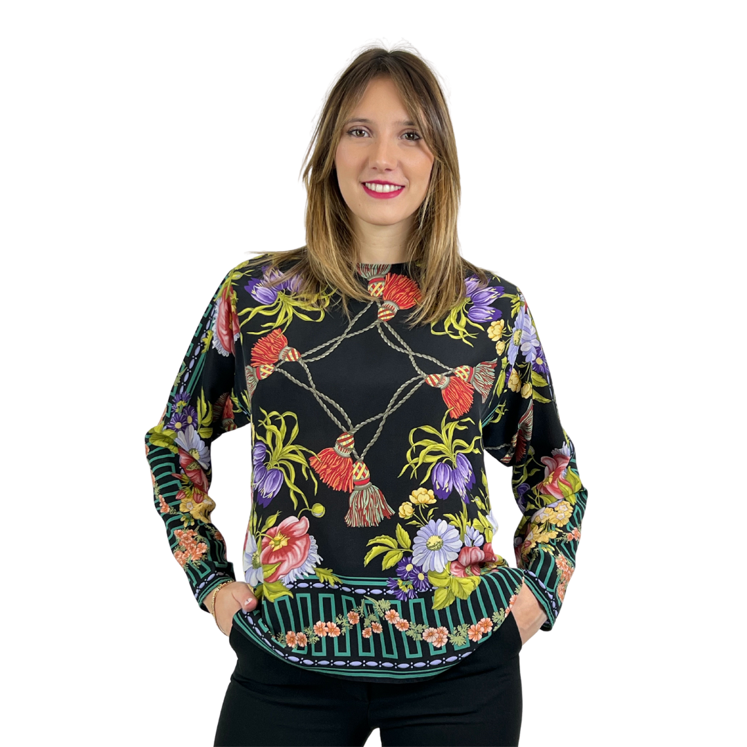 MANTERO COLLECTION Casacca in seta a fiori