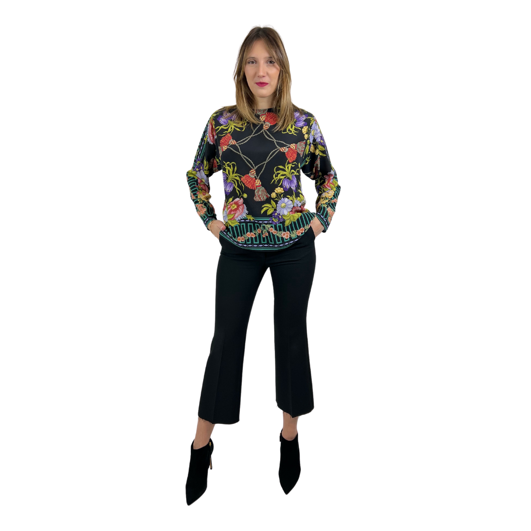 MANTERO COLLECTION Casacca in seta a fiori