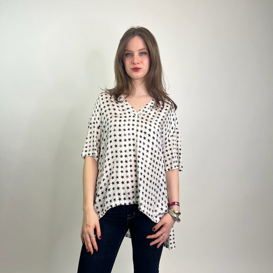 MAX MARA Casacca bianca con stelle nere