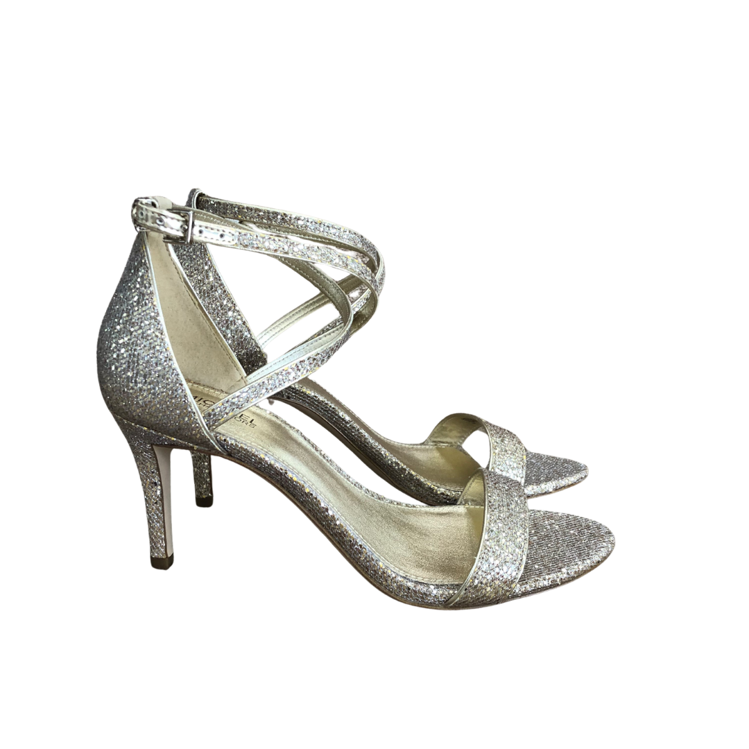 MICHAEL KORS Scarpa sandalo glitterato in oro