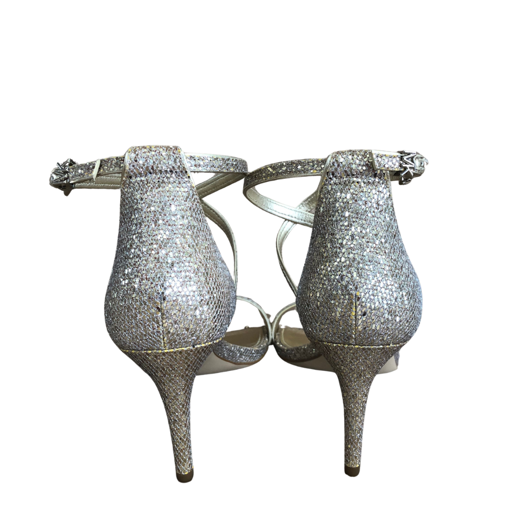 MICHAEL KORS Scarpa sandalo glitterato in oro