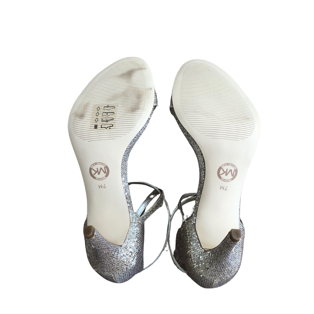 MICHAEL KORS Scarpa sandalo glitterato in oro