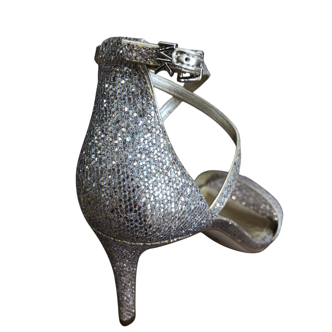 MICHAEL KORS Scarpa sandalo glitterato in oro