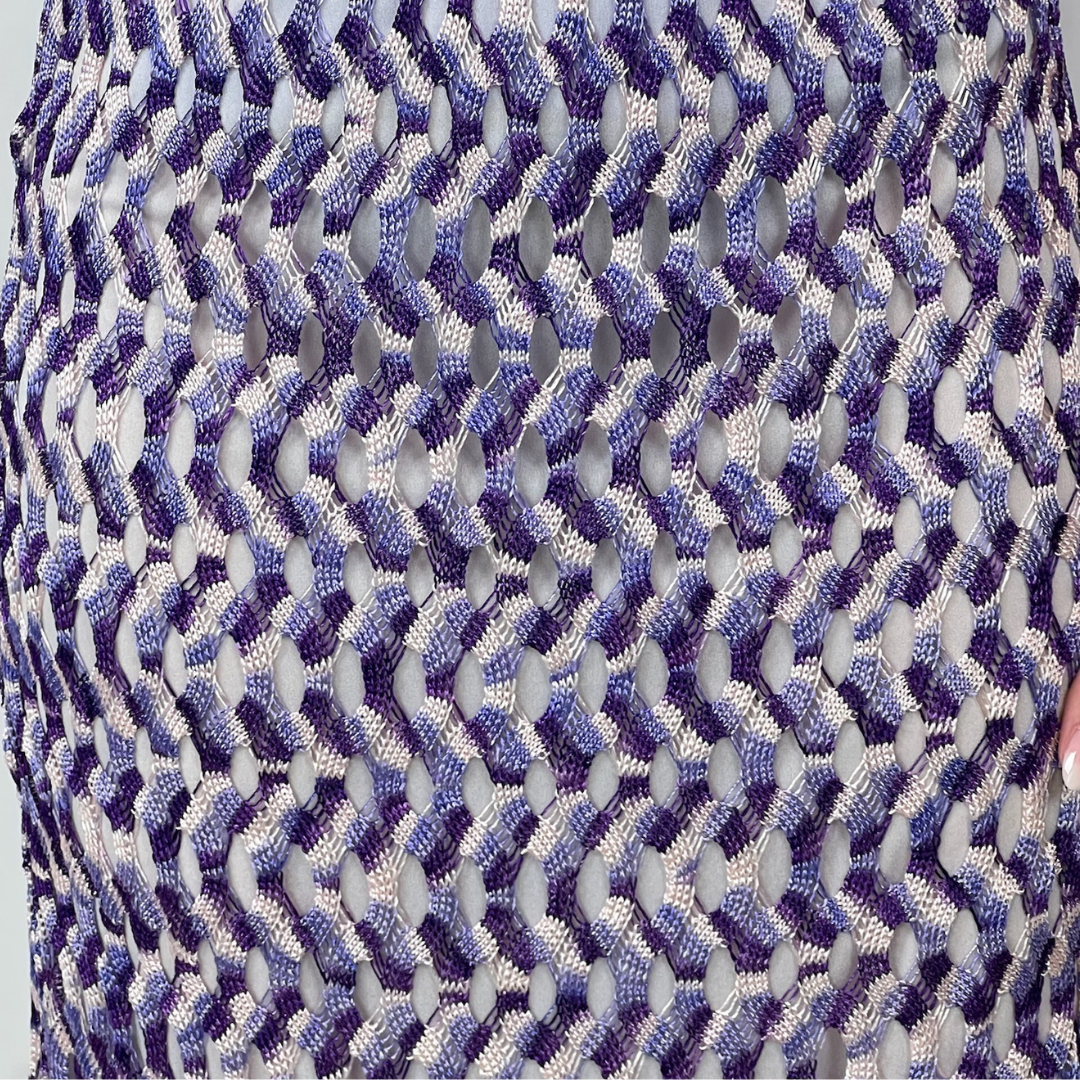 MISSONI Gonna ad uncinetto viola e lilla