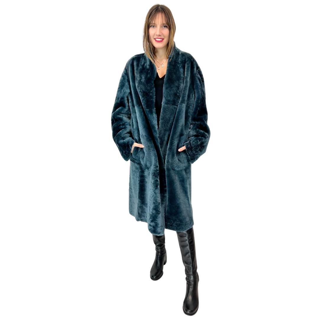 Montone reversibile Blu di prussia