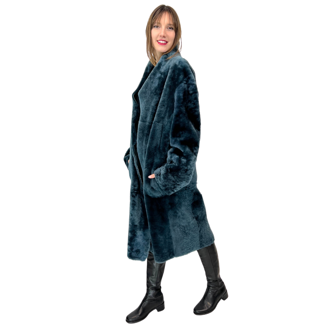 Montone reversibile Blu di prussia