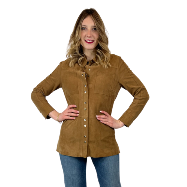 PINKO Giacca camicia in renna