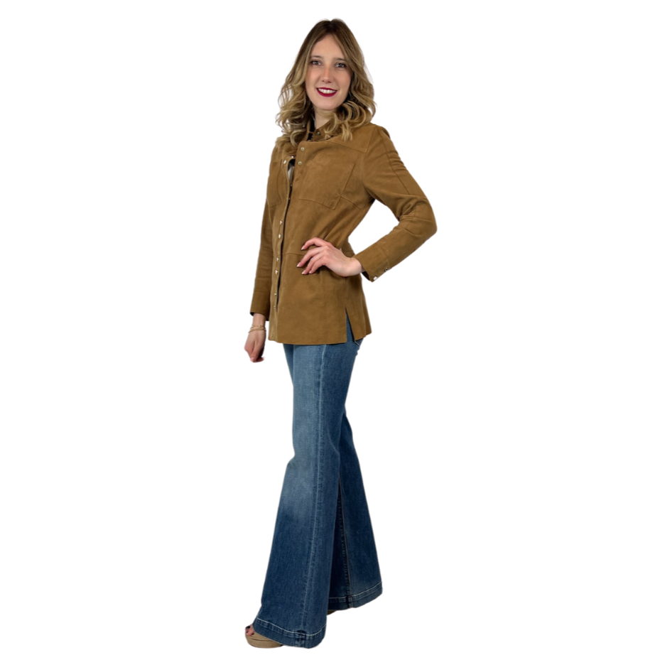 PINKO Giacca camicia in renna