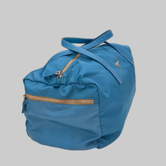 PRADA Borsa bauletto in nylon turchese