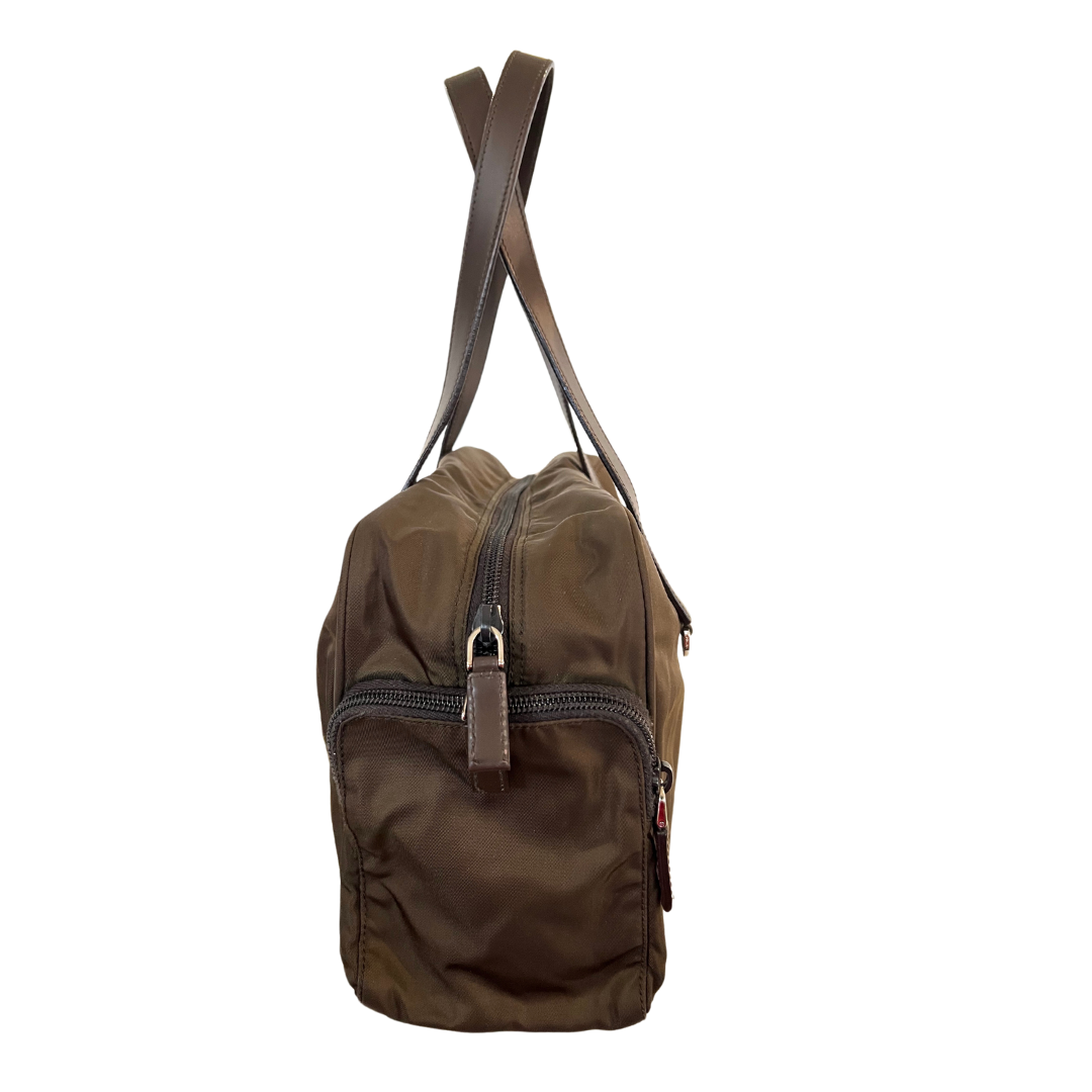 PRADA Borsa in nylon marrone