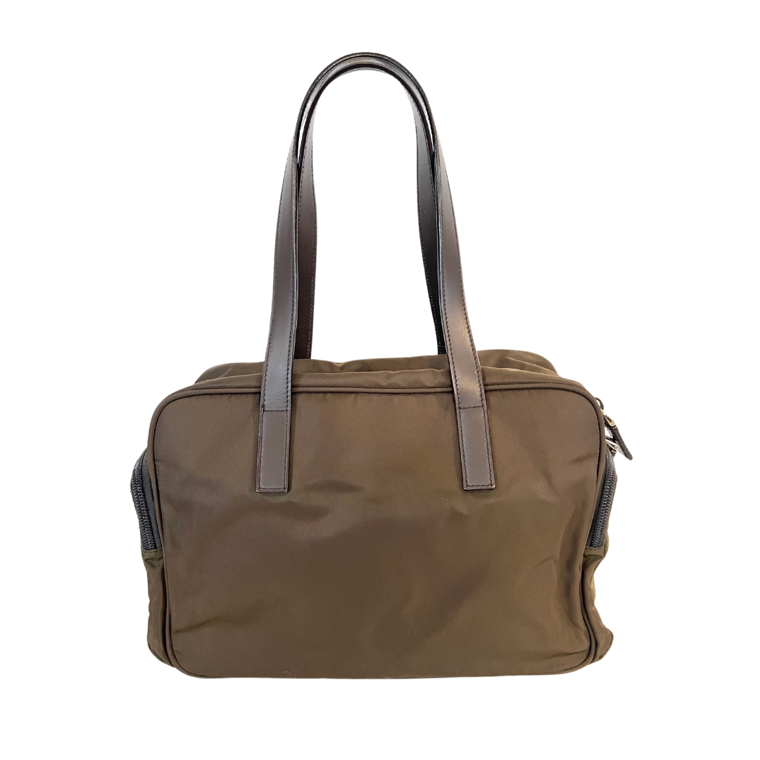 PRADA Borsa in nylon marrone