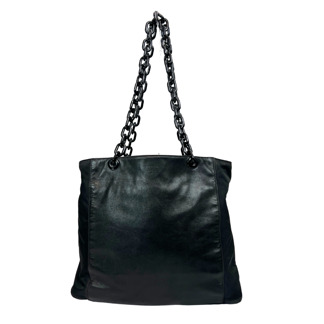 Borsa nera prada sales outlet