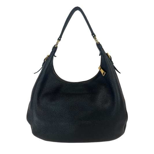 PRADA Borsa pelle martellata nera