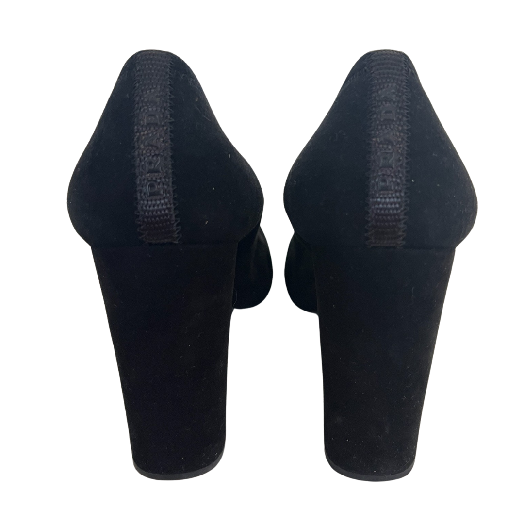 PRADA Scarpa nera scamosciata